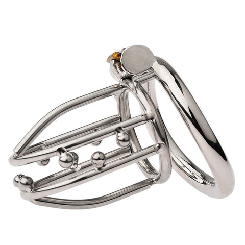 Opening Chastity Cage Flat Ring by BDStyle - Male Chastity