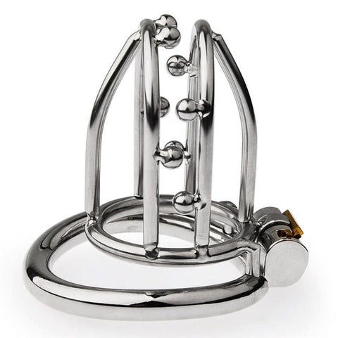 Opening Chastity Cage Flat Ring by BDStyle - Male Chastity