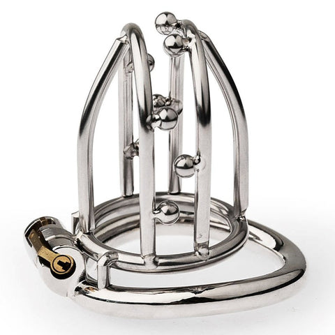 Opening Chastity Cage Flat Ring by BDStyle - Male Chastity