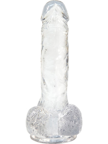 Crystal Addiction Dildo with Balls 7" by BMS Factory - Vibrating Dildos