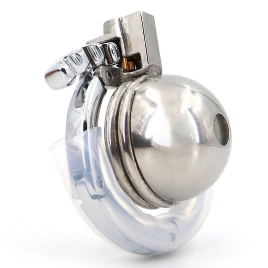 BDStyle Round Lid Gear Ring Metal Male Chastity Cage