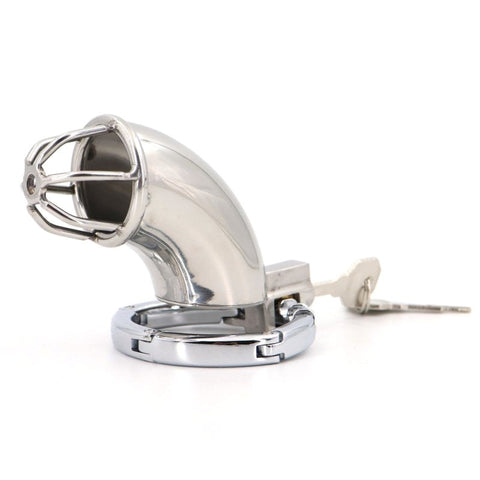 Adjustable Ring Stainless Steel Cock Cage by BDStyle - Male Chastity