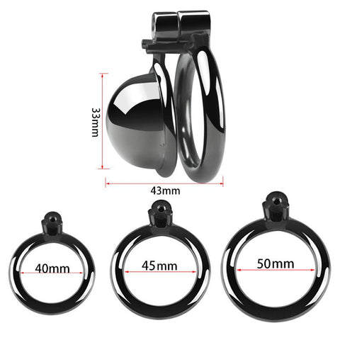 CB Chastity Lock Cock Cage Black by BDStyle - Male Chastity