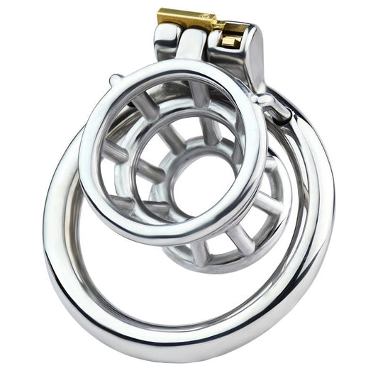 BDStyle Stuck In Male Chastity Cage With Flat Ring