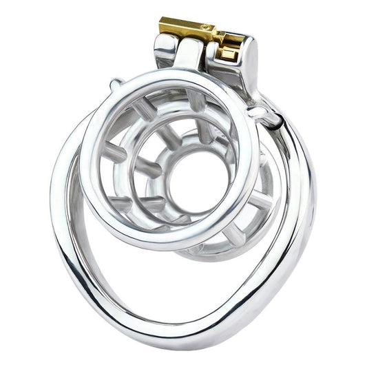 BDStyle Stuck In Chastity Cock Cage With Bent Ring