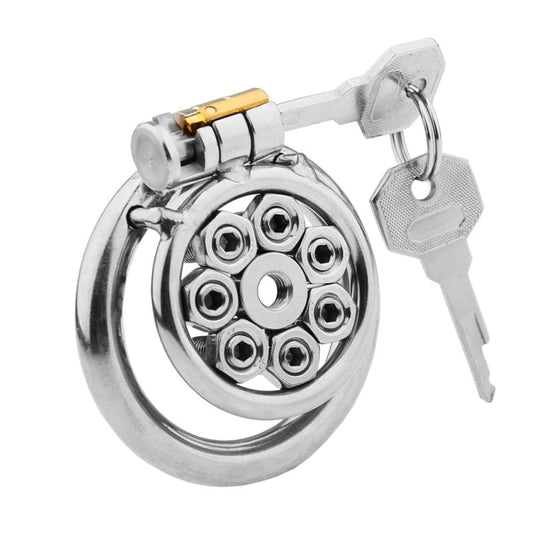 BDStyle Spikes Flat Chastity Cock Cage With Urethral Sound
