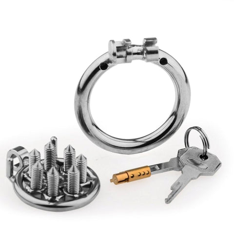 Spikes Flat Male Chastity Cock Cage by BDStyle - Male Chastity