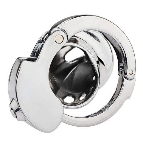 CB Mens Chastity Lock Cock Cage With Adjustable Ring - Male Chastity