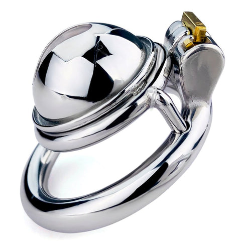 Male Chastity Device Penis Cage With Bent Ring by BDStyle - Male Chastity