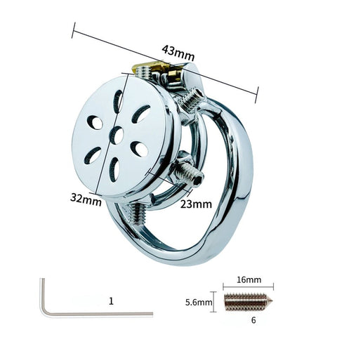 Rivet Screw Cover Male Chastity Lock Cage by BDStyle - Male Chastity