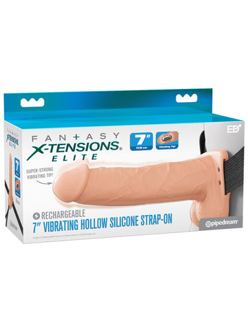 Fantasy X-Tensions Elite. Hollow Strap-On Light 7 in - Strap On Sextoys