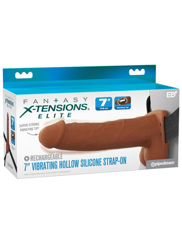 Fantasy X-Tensions Elite. Hollow Strap-On Light 7 in - Strap On Sextoys