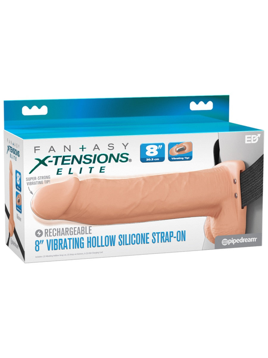 Pipedream Fantasy X-Tensions Elite 8 inch Silicone Strap-On - Strap On Sextoys