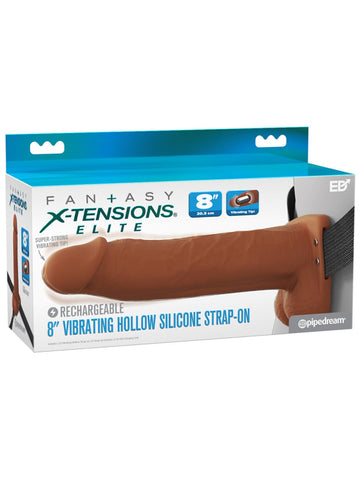 Fantasy X-Tensions Elite. Hollow Strap-On Light 8 in - Strap On Sextoys