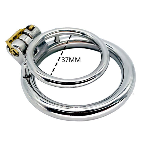 Double Ring Male Chastity Lock Cage by BDStyle - Male Chastity