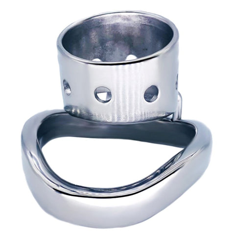 Bent Ring Cylindrical Short Male Chastity Lock by BDStyle - Male Chastity
