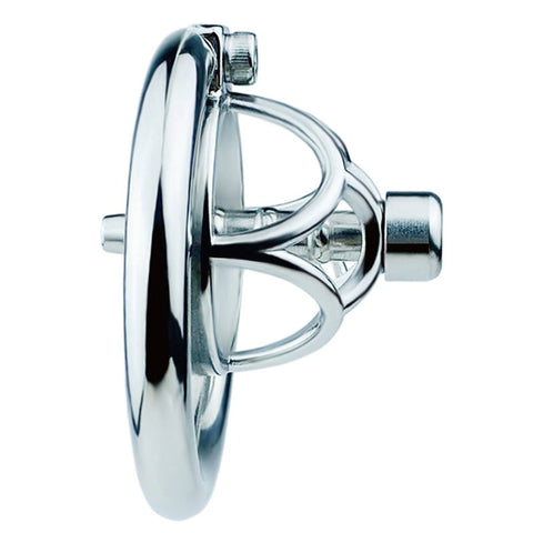 Hex Screw Men's Cock Cage with Urethral Catheter - Male Chastity