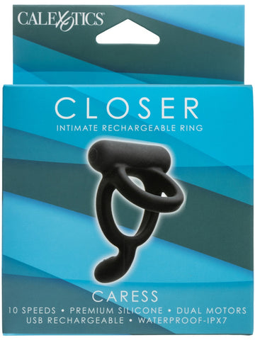 Closer Intimate Rechargeable Caress Cock Ring by CalExotics - Vibrating Cock Rings