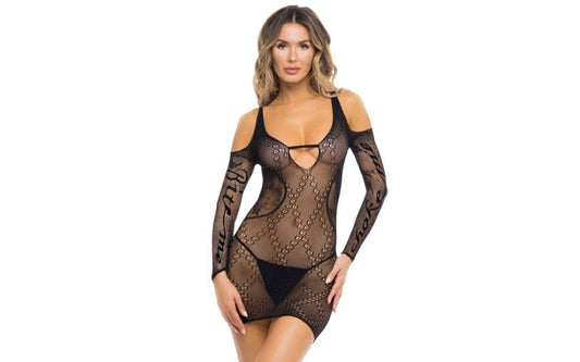 Rene Rofe Between The Lines Sexy Womens Dress One Size Black