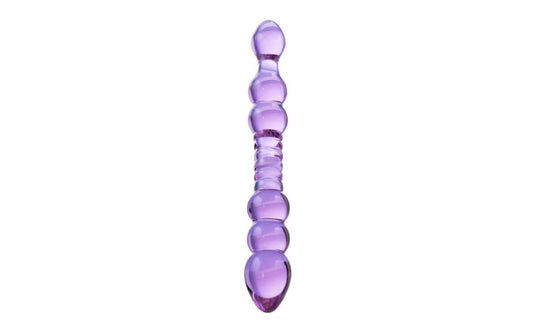 Sexus Unisex Dobule Ender Glass Dildo 22.8cm Mauve