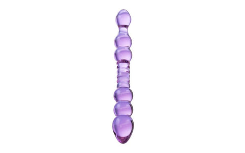 Sexus Mauve 22.8cm Double Ended Glass Dildo by ToyFa - Glass Sex Toys