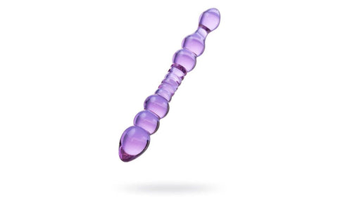 Sexus Mauve 22.8cm Double Ended Glass Dildo by ToyFa - Glass Sex Toys