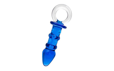 Sexus Glass Butt Plug 16cm Navy Blue by ToyFa - Butt Plugs