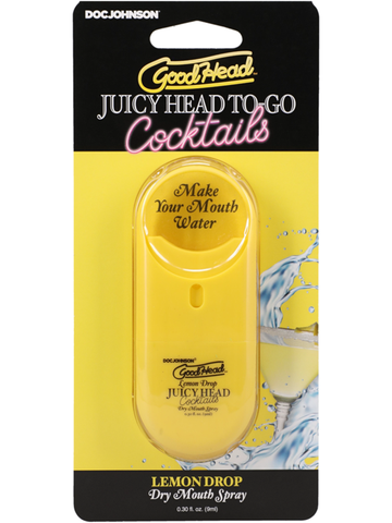 GoodHead Juicy Head Cocktails Dry Mouth Spray To-Go Lemon - Delay and Excite Sprays