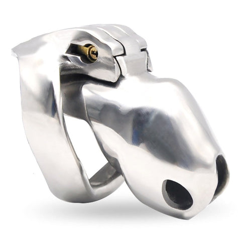 Stainless Male Metal Chastity Cage HTV3 Large by BDStyle - Male Chastity