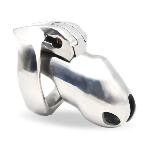 Stainless Male Metal Chastity Cage HTV3 Large by BDStyle - Male Chastity