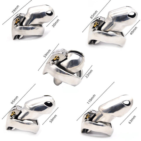 Stainless Male Metal Chastity Cock Cage HTV3 XL by BDStyle - Male Chastity