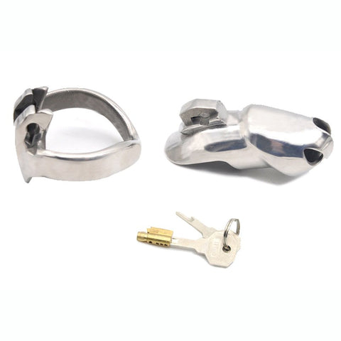 Stainless Male Metal Chastity Cock Cage HTV3 XL by BDStyle - Male Chastity