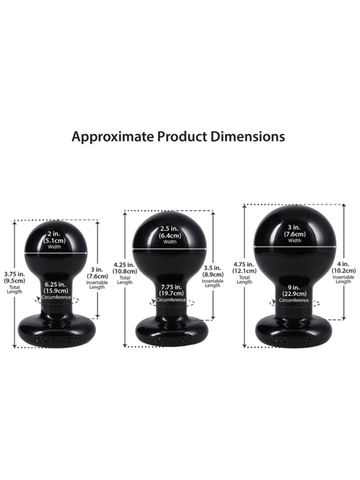 The Classic Round Butt Plug set Cream by Doc Johnson - Butt Plugs