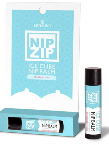 Nip Zip Ice Cube Nipple Balm Strawberry Mint Delay Spray - Delay and Excite Sprays
