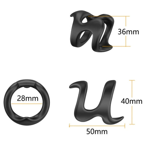 Penis Ring U Model Mens Cock Rings by BDStyle - Silicone Cock Rings