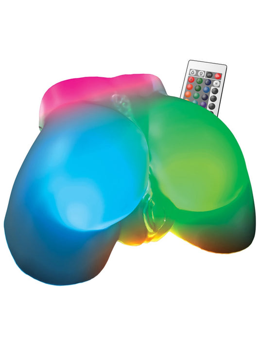 PDX Elite Go-Go Booty LED Mega Masturbator Frosted - Masturbators and Strokers