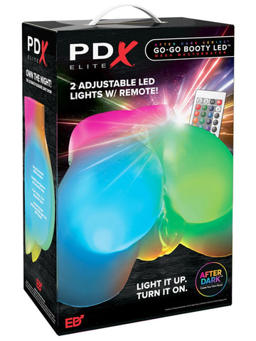 PDX Elite Go-Go Booty LED Mega Masturbator Frosted - Masturbators and Strokers