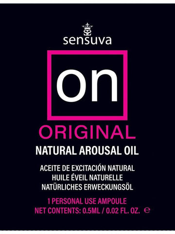 On Original Arousal Oil Ampoule Packet by Sensuva On - Massage Oils and Lubricants