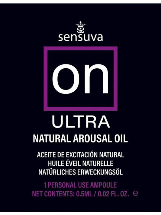 Sensuva On Ultra Arousal Massage Oil Single Use Ampoule Packet