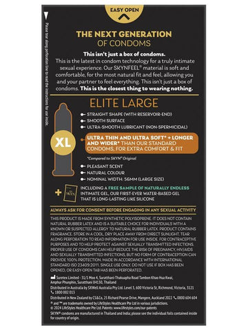 Skyn Elite 10's Condom Large by Ansell - Condoms