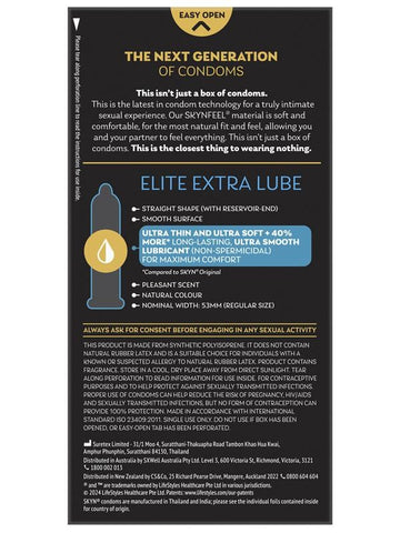 Skyn Elite Extra Lube 10's by Ansell - Condoms