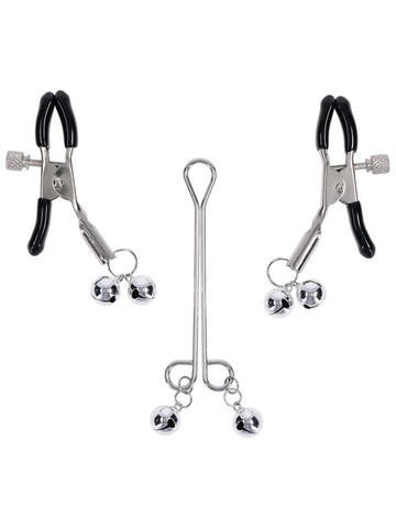 Sex and Mischief Shadow Bell Nipple and Clit Jewelry - Nipple and Clit Clamps