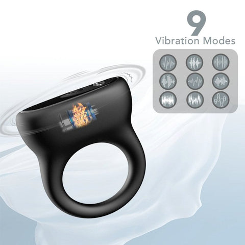 9 Functions Wireless Silicone Vibrating Cock Ring - Vibrating Cock Rings
