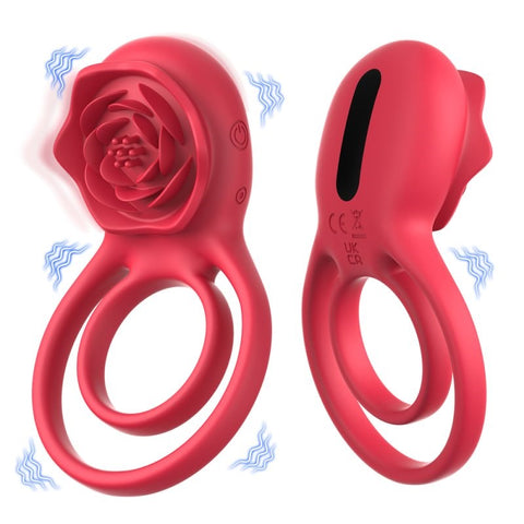 Petal Shaped 9 Functions Vibrating Penis Ring by BDStyle - Vibrating Cock Rings