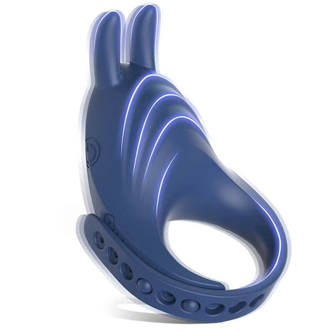 Adjustable 7 Functions Silicone Vibrating Cock Ring - Vibrating Cock Rings