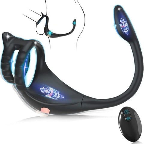 App Smart Dragon Knight Mens Cock Ring With Tail - Vibrating Cock Rings