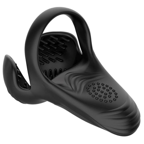 Hoden Trinity Silicone Cock Ring with Taint Stimulator - Vibrating Cock Rings