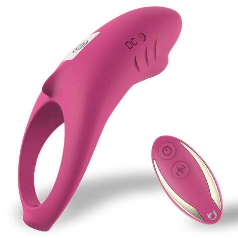 Shark Remote Control Silicone Cock Ring by BDstyle - Vibrating Cock Rings
