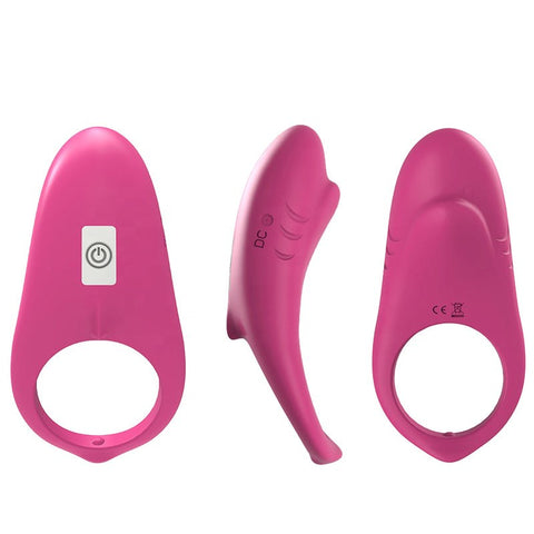 Shark Remote Control Silicone Cock Ring by BDstyle - Vibrating Cock Rings