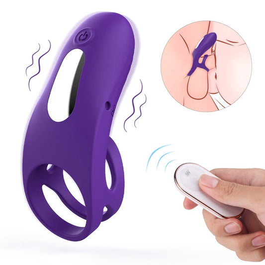 S-Hande Nicholas 9 Functions Rechargeable Cock Ring Purple